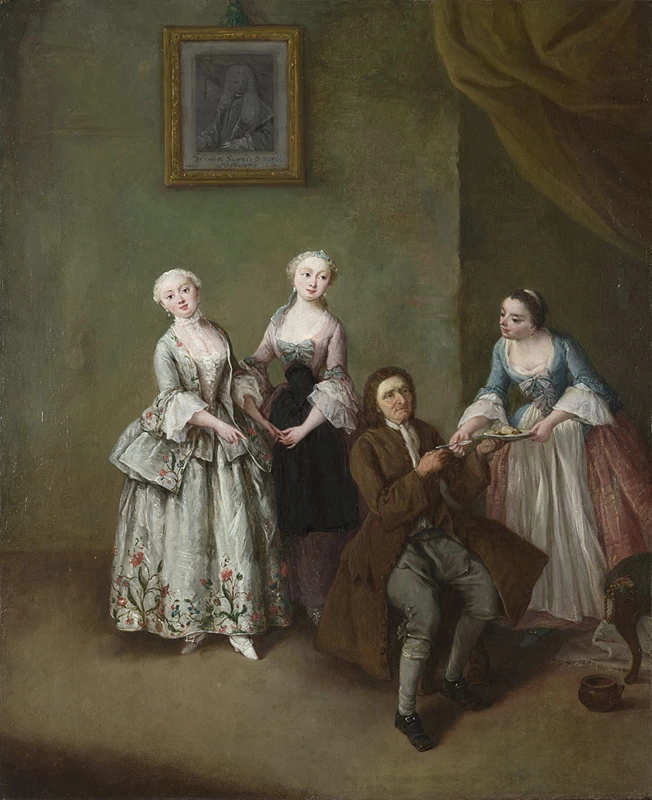 Un interno con tre donne e un uomo seduto - National Gallery